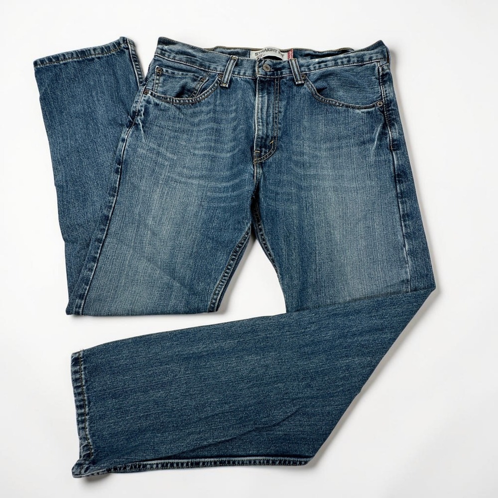 Levi's 505 Straight Fit Jeans Mens 34x32 (Fits as 33x31) Blue‎ Denim Vintage Y2K